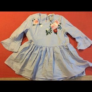 Embroidered peplum top ❤️